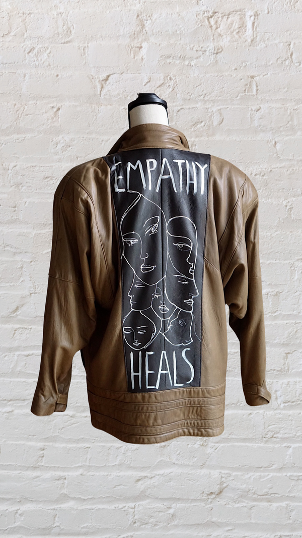''EMPATHY HEALS'' Leather Jacket