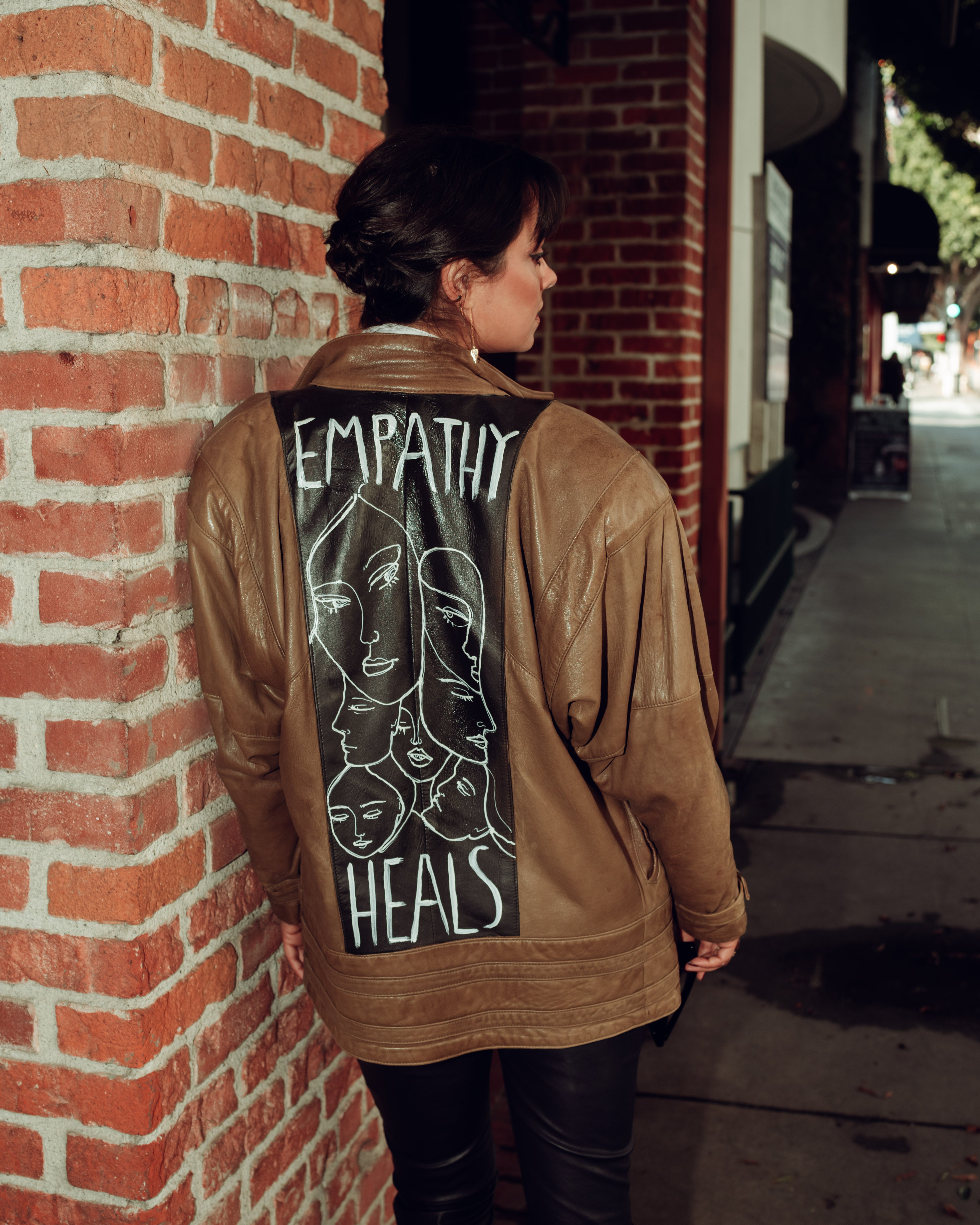 ''EMPATHY HEALS'' Leather Jacket