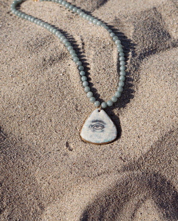 ''The Eye of Providence'' Jade Necklace