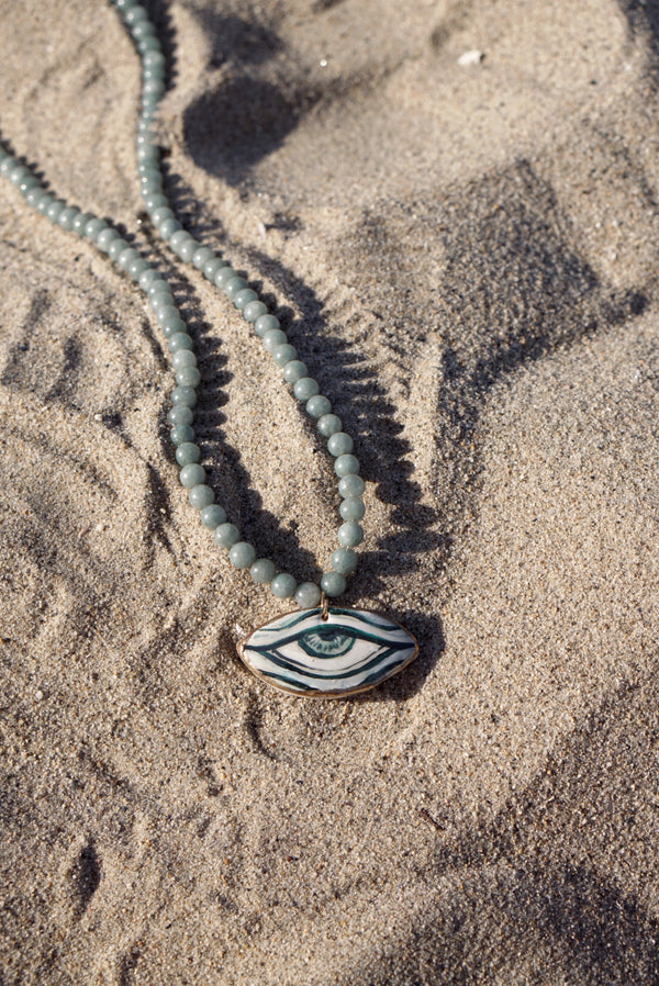 ''Evil Eye'' Jade Necklace